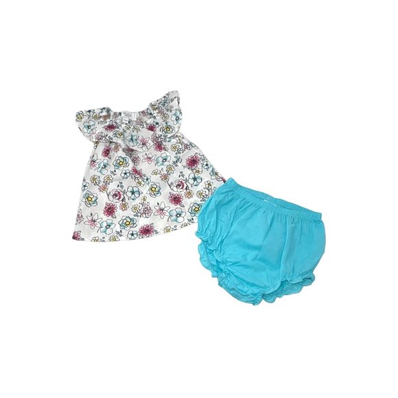 Baby Girl's Outfits - Peach Floral, Red‎ & White Check, Turquoise & White -24 M - Picture 4 of 8